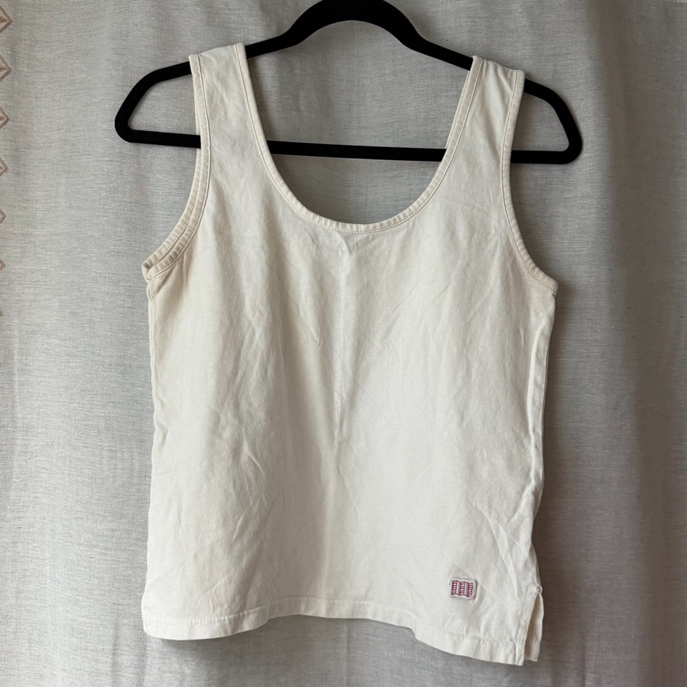Topo Designs Women's White Wide Strap Tank Top